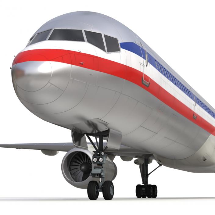 Boeing 757-300 American Airlines Rigged 3D model