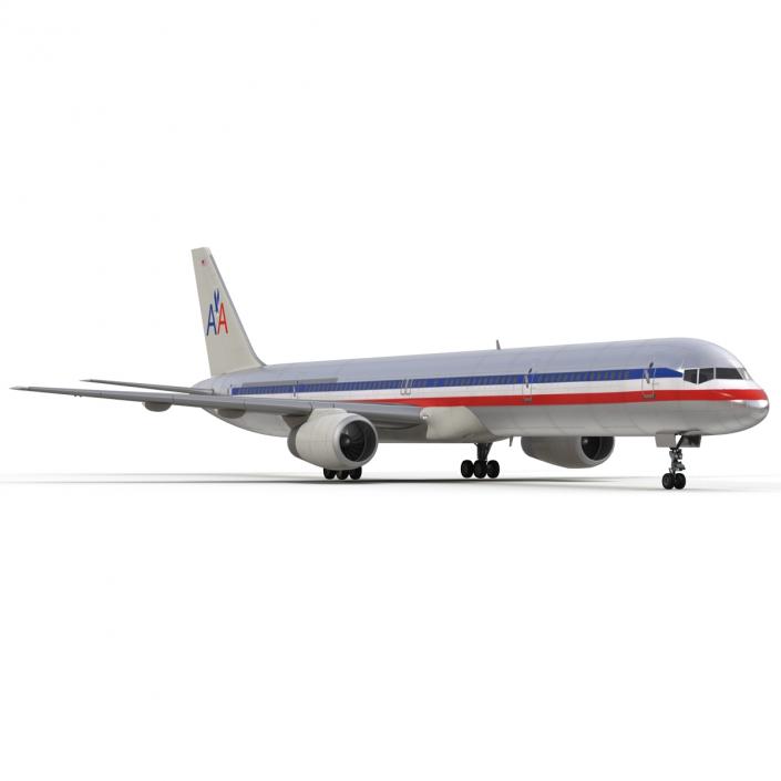 Boeing 757-300 American Airlines Rigged 3D model