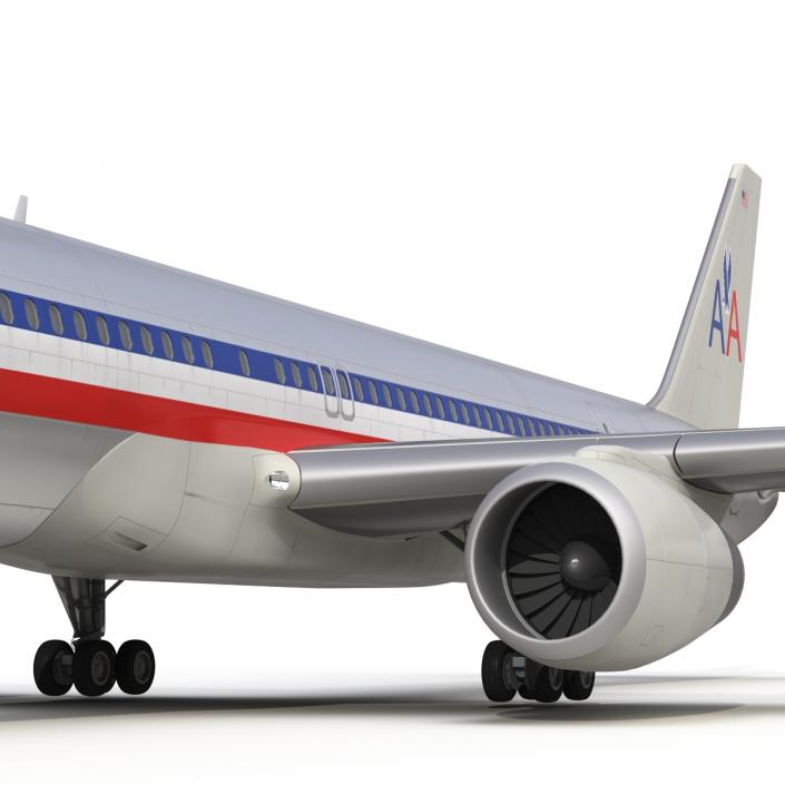 Boeing 757-300 American Airlines Rigged 3D model