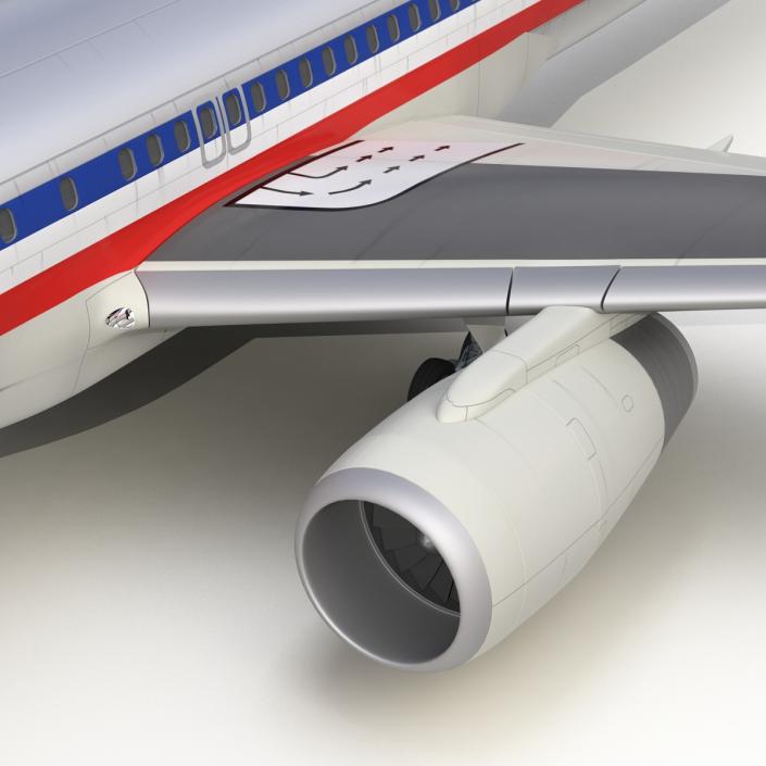 Boeing 757-300 American Airlines Rigged 3D model