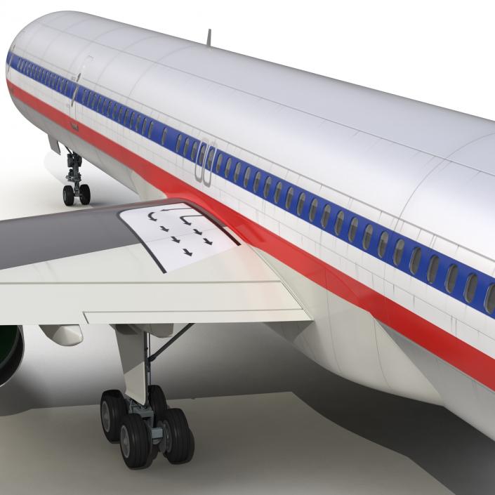 Boeing 757-300 American Airlines Rigged 3D model