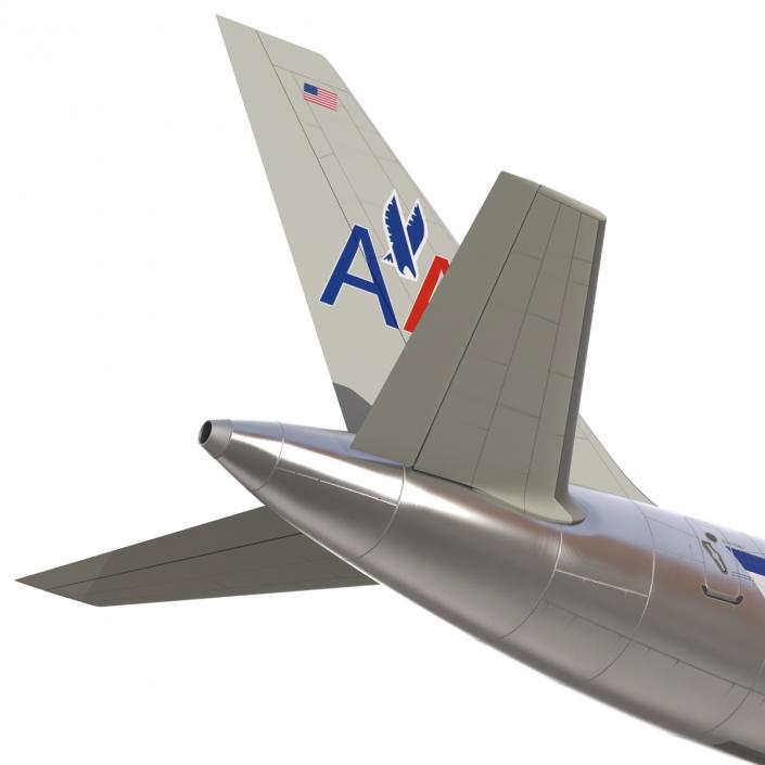 Boeing 757-300 American Airlines Rigged 3D model