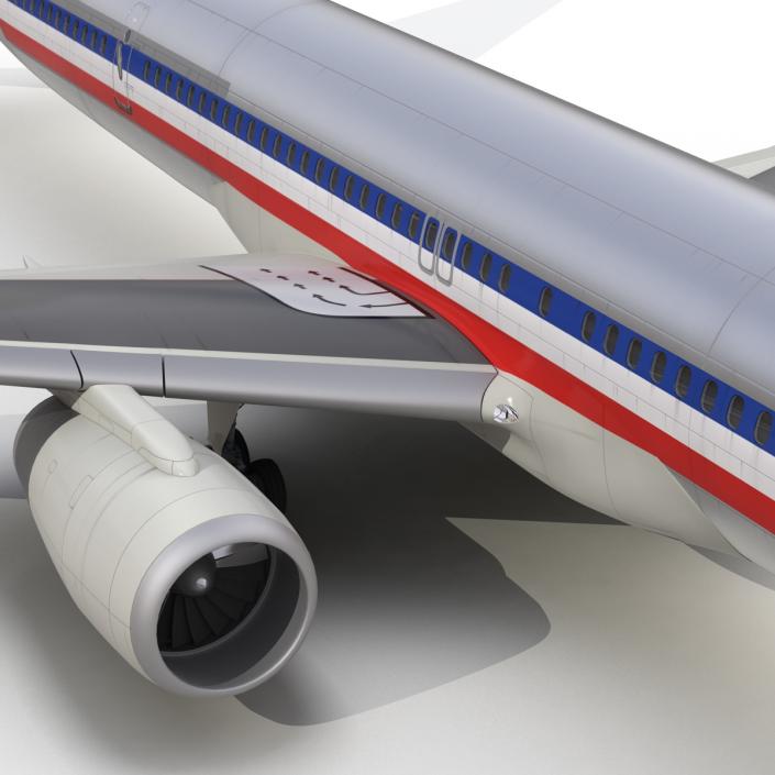 Boeing 757-300 American Airlines Rigged 3D model