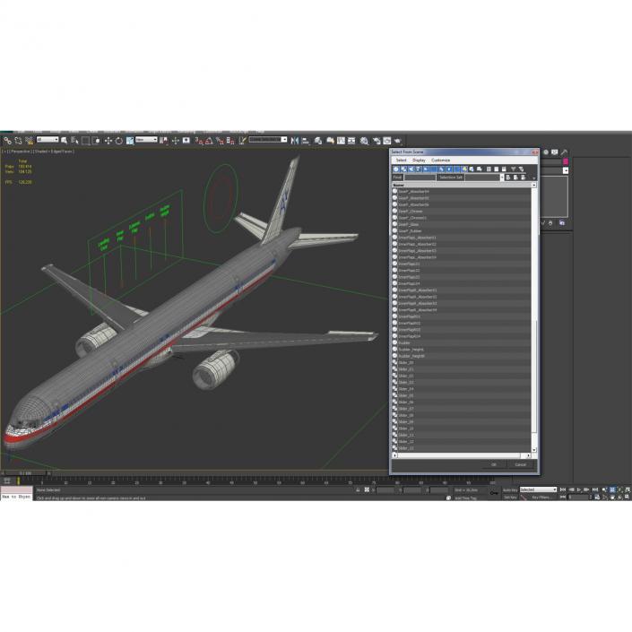 Boeing 757-300 American Airlines Rigged 3D model