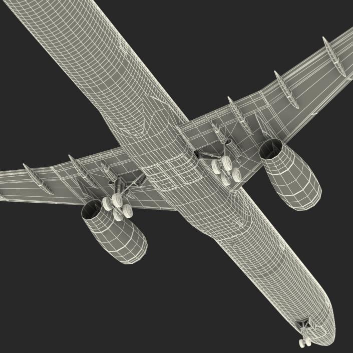 Boeing 757-300 American Airlines Rigged 3D model