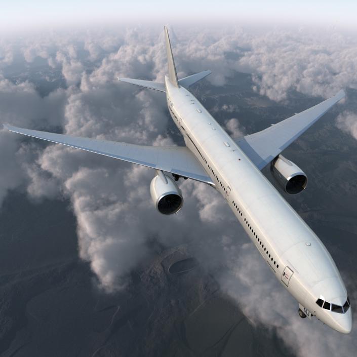 3D Boeing 777-8x Generic Rigged model