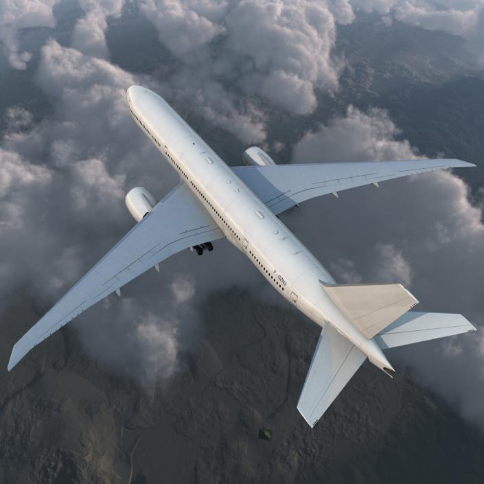 3D Boeing 777-8x Generic Rigged model