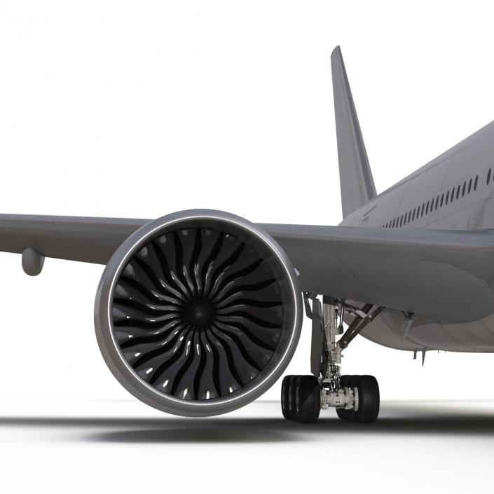 3D Boeing 777-8x Generic Rigged model