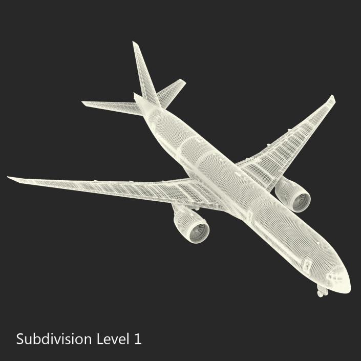 3D Boeing 777-8x Generic Rigged model