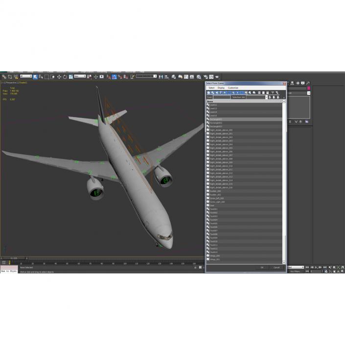 3D Boeing 777-8x Generic Rigged model