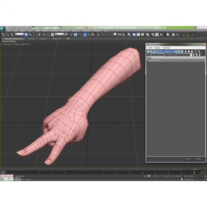 3D model Female Hand 3 Pose 2