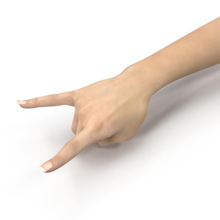 3D model Female Hand 3 Pose 3