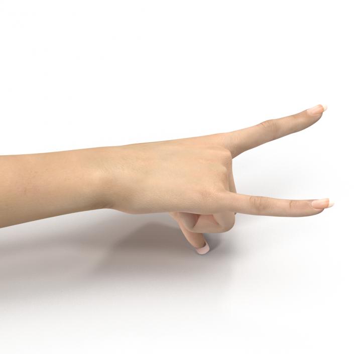 3D model Female Hand 3 Pose 3