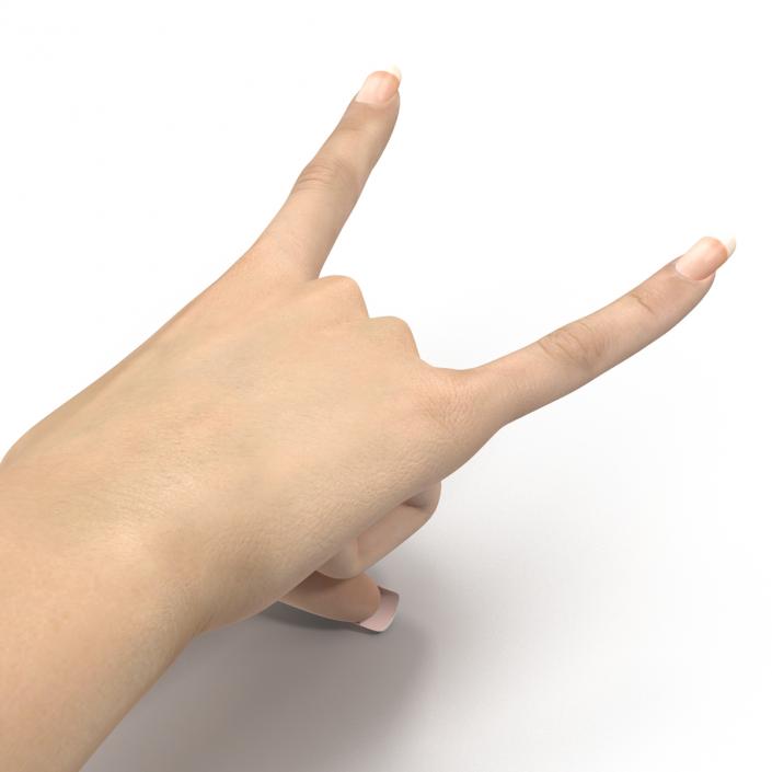 3D model Female Hand 3 Pose 3