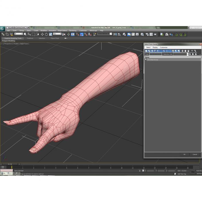 3D model Female Hand 3 Pose 3