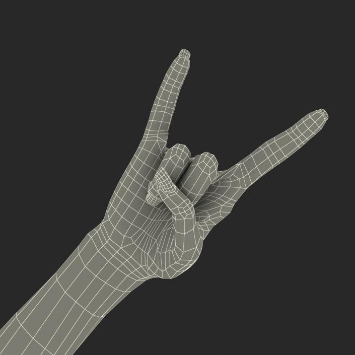 3D model Female Hand 3 Pose 3