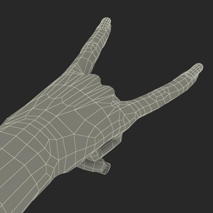 3D model Female Hand 3 Pose 3