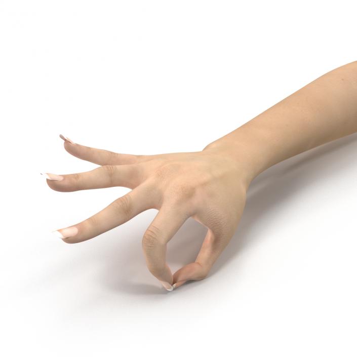 3D model Female Hand 3 Pose 4