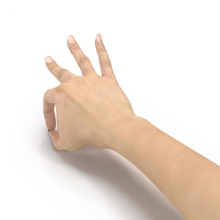 3D model Female Hand 3 Pose 4