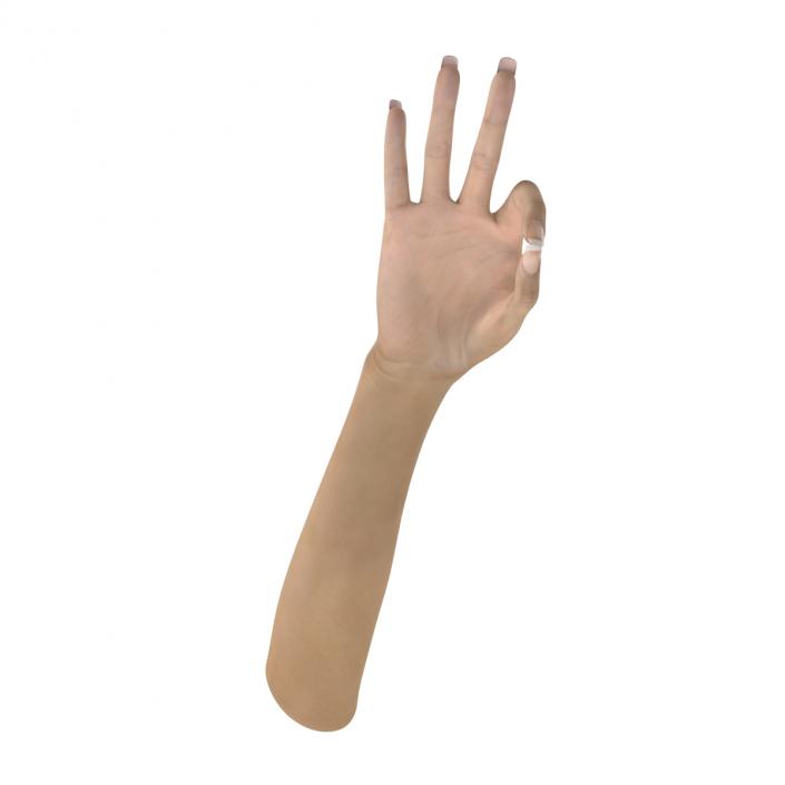 3D model Female Hand 3 Pose 4