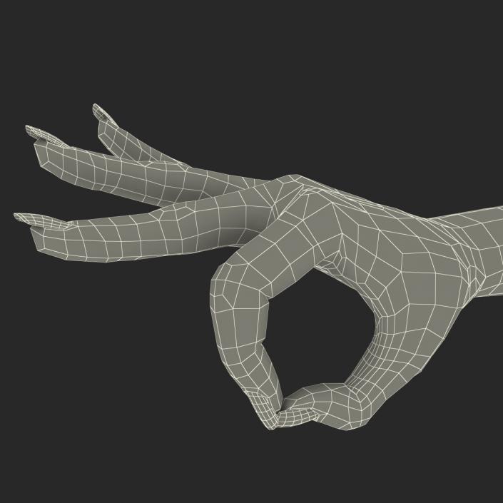 3D model Female Hand 3 Pose 4