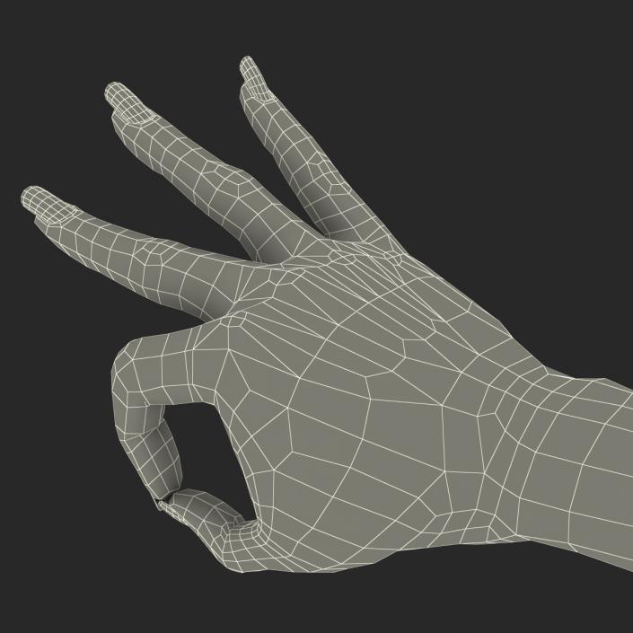 3D model Female Hand 3 Pose 4