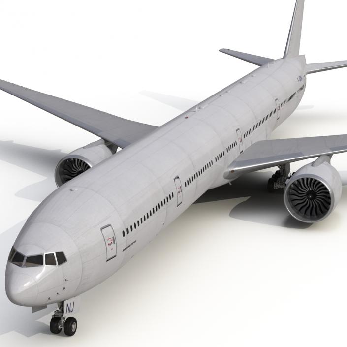 3D Boeing 777 9x Generic Rigged model