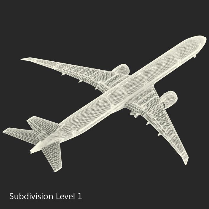 3D Boeing 777 9x Generic Rigged model