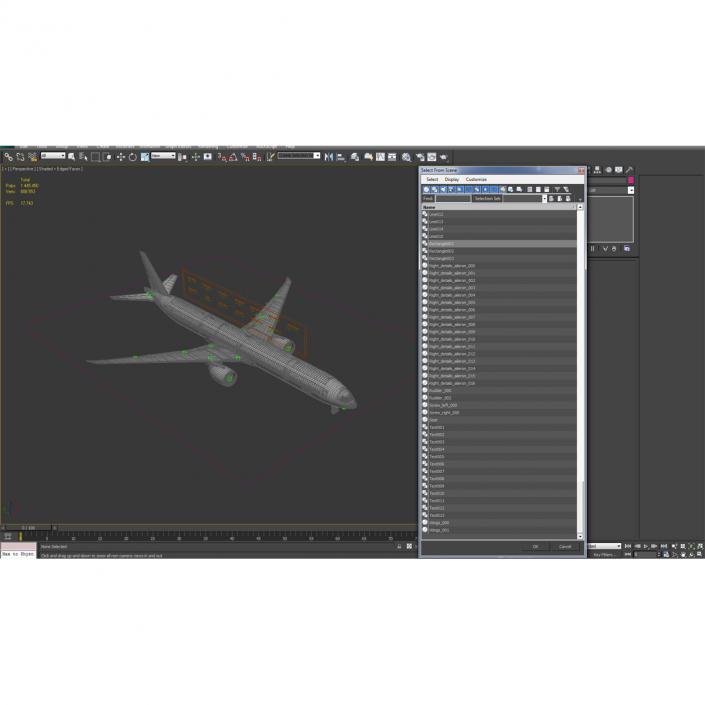 3D Boeing 777 9x Generic Rigged model