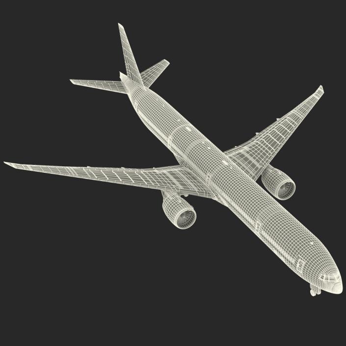 3D Boeing 777 9x Generic Rigged model