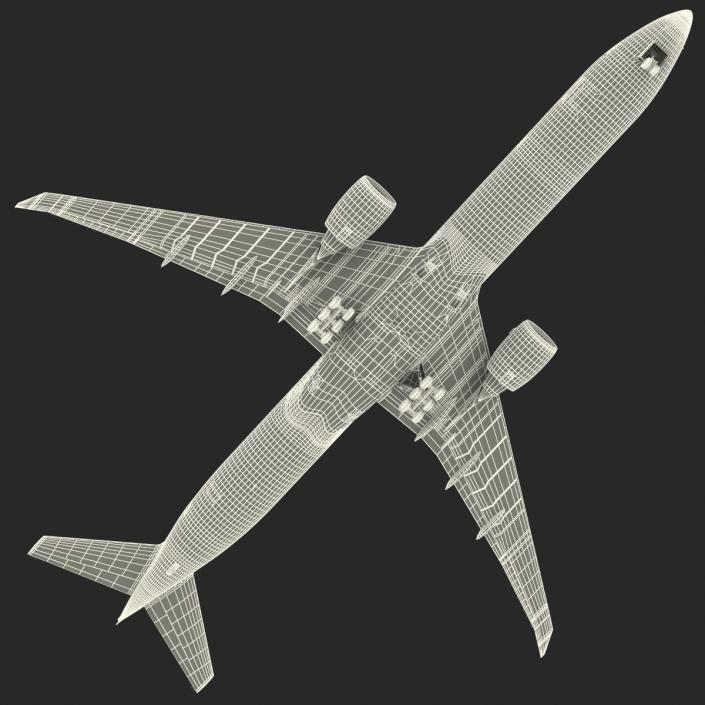 3D Boeing 777 9x Generic Rigged model