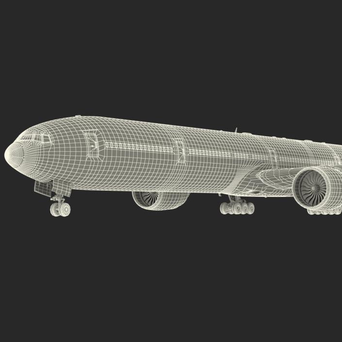 3D Boeing 777 9x Generic Rigged model