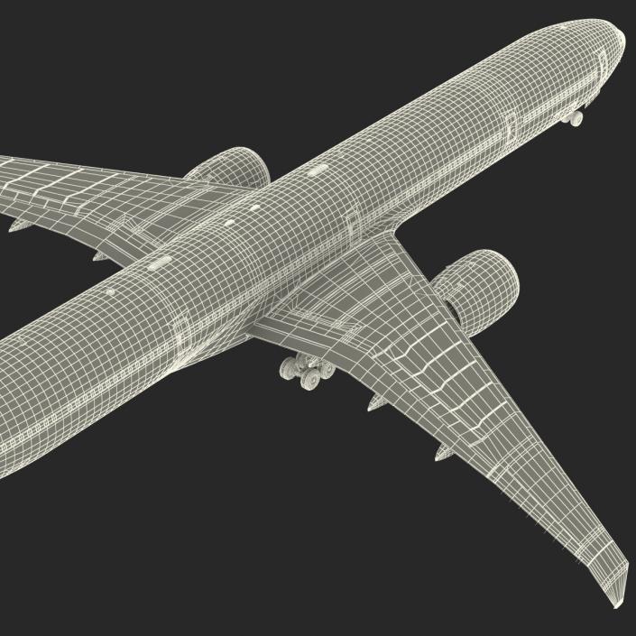 3D Boeing 777 9x Generic Rigged model