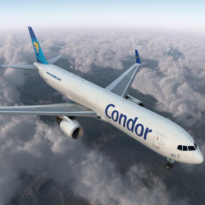 3D model Boeing 767-300F Condor Flugdienst Rigged