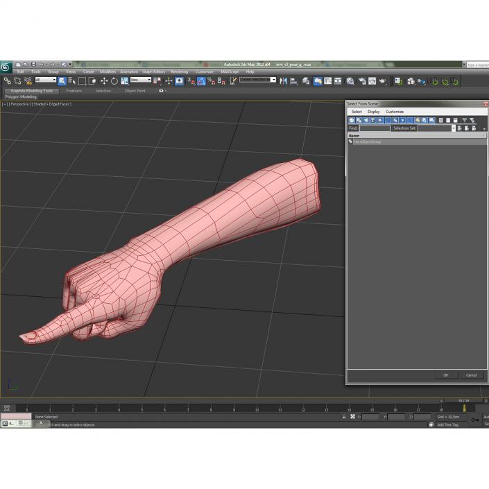 3D model Female Hand 3 Pose 5