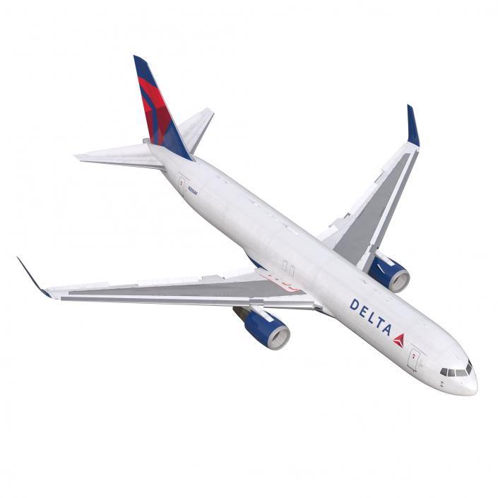 3D Boeing 767-300F Delta Air Lines Rigged model