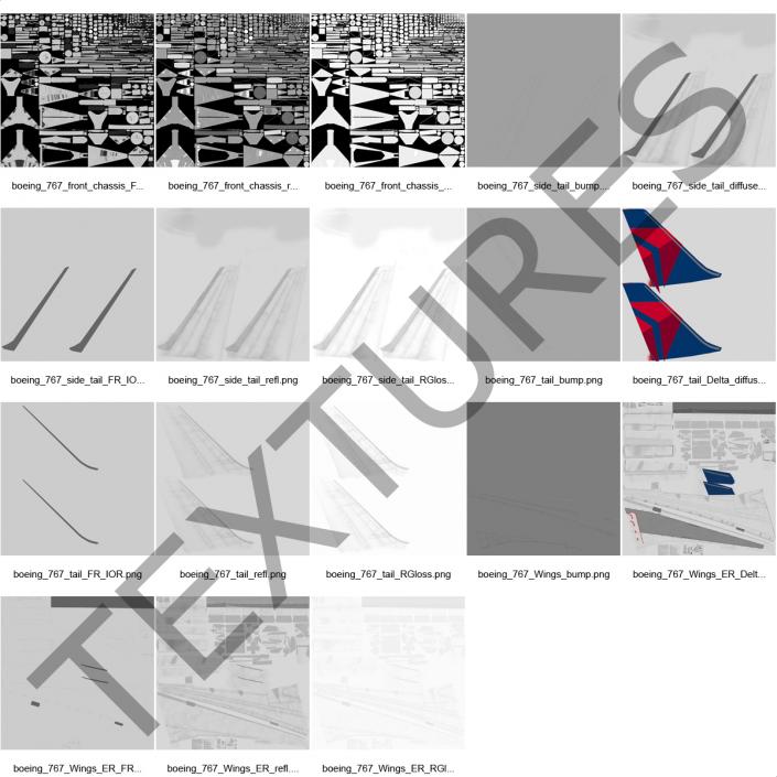 3D Boeing 767-300F Delta Air Lines Rigged model