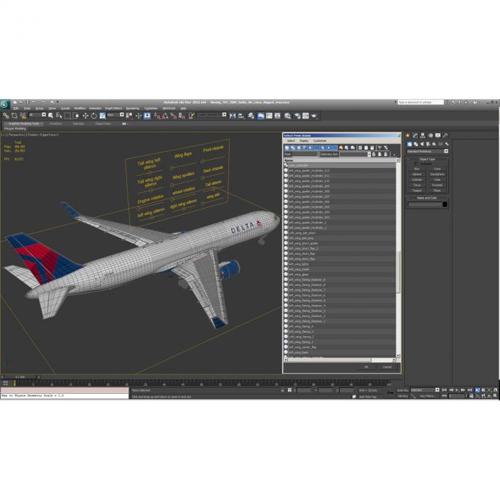 3D Boeing 767-300F Delta Air Lines Rigged model