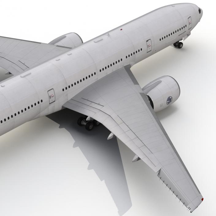 Boeing 777-200 Generic Rigged 3D model