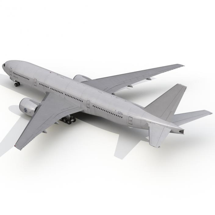 Boeing 777-200 Generic Rigged 3D model