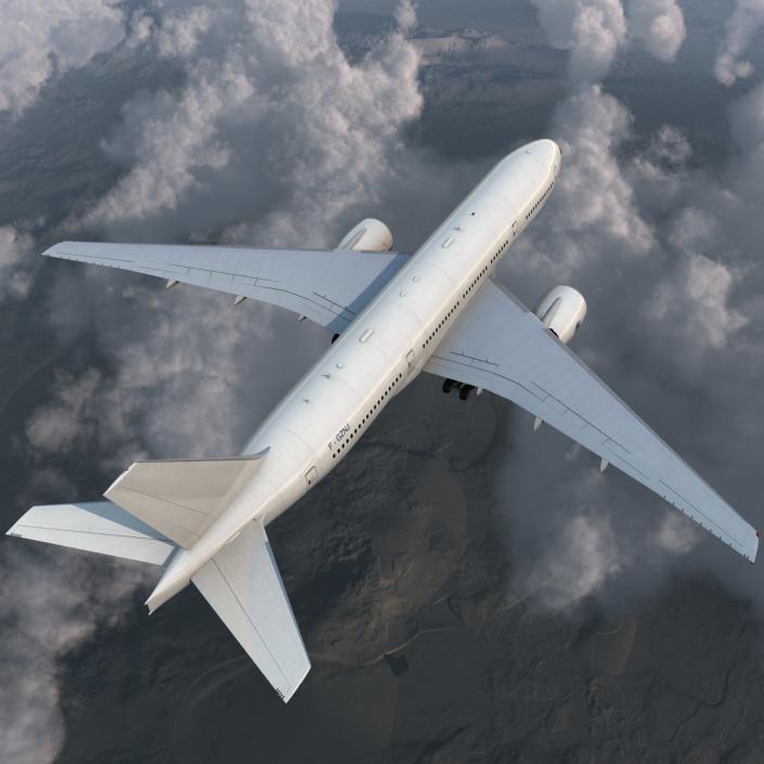 Boeing 777-200 Generic Rigged 3D model