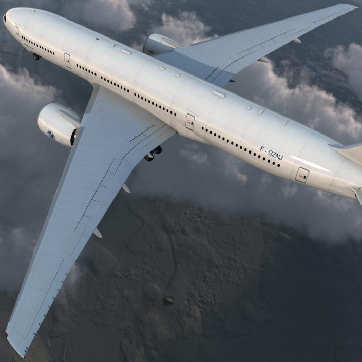 Boeing 777-200 Generic Rigged 3D model