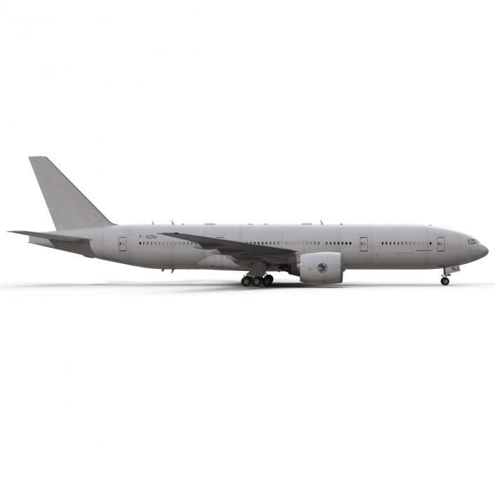 Boeing 777-200 Generic Rigged 3D model