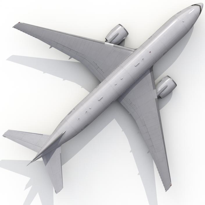 Boeing 777-200 Generic Rigged 3D model