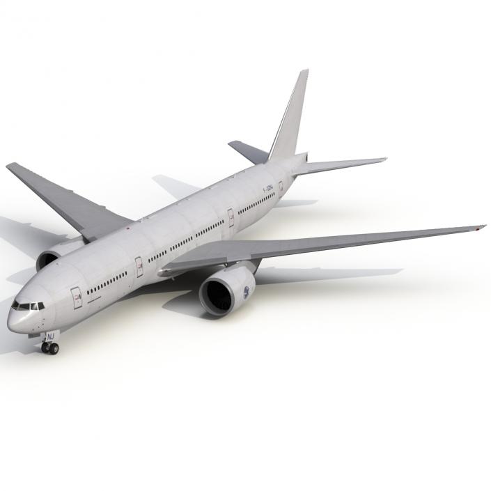 Boeing 777-200 Generic Rigged 3D model