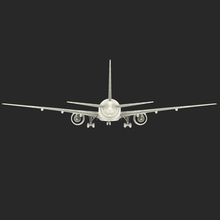 Boeing 777-200 Generic Rigged 3D model