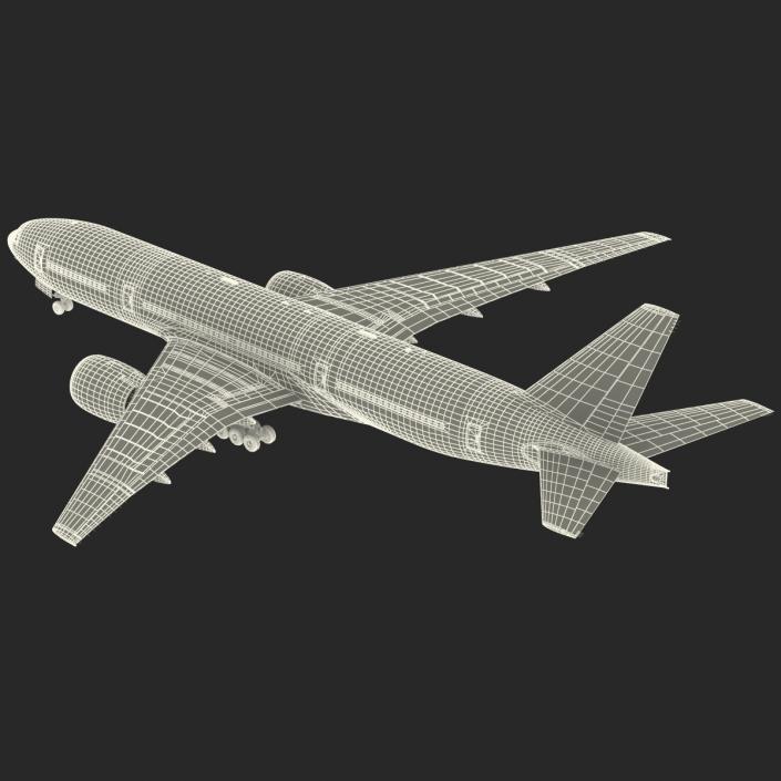 Boeing 777-200 Generic Rigged 3D model