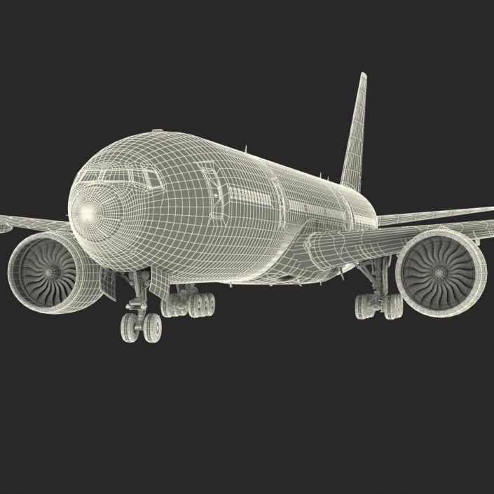 Boeing 777-200 Generic Rigged 3D model