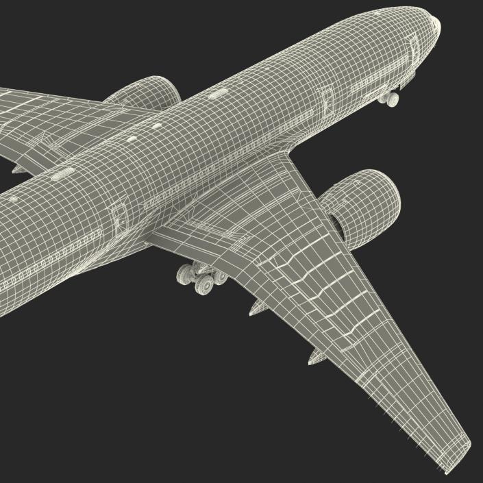 Boeing 777-200 Generic Rigged 3D model