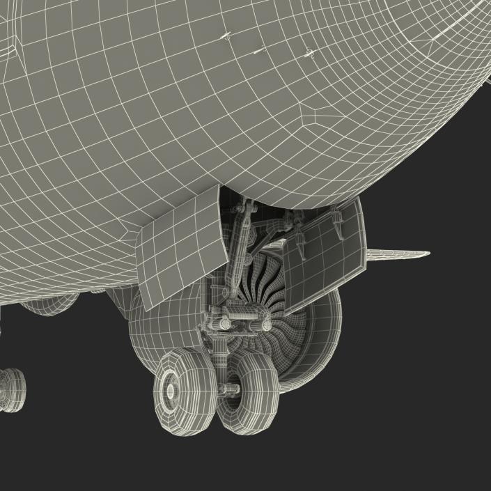 Boeing 777-200 Generic Rigged 3D model